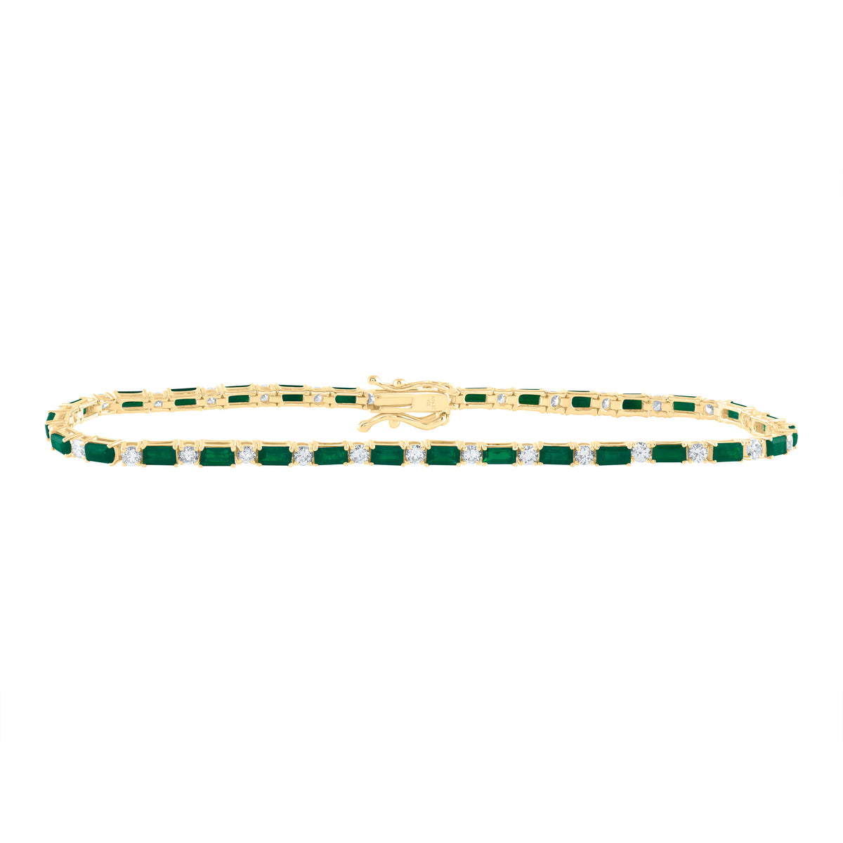 1 CTW-DIA ANA M 2 3/4CTW BAG-EM NAT GEM FASHION BRACELET (7 INCH)