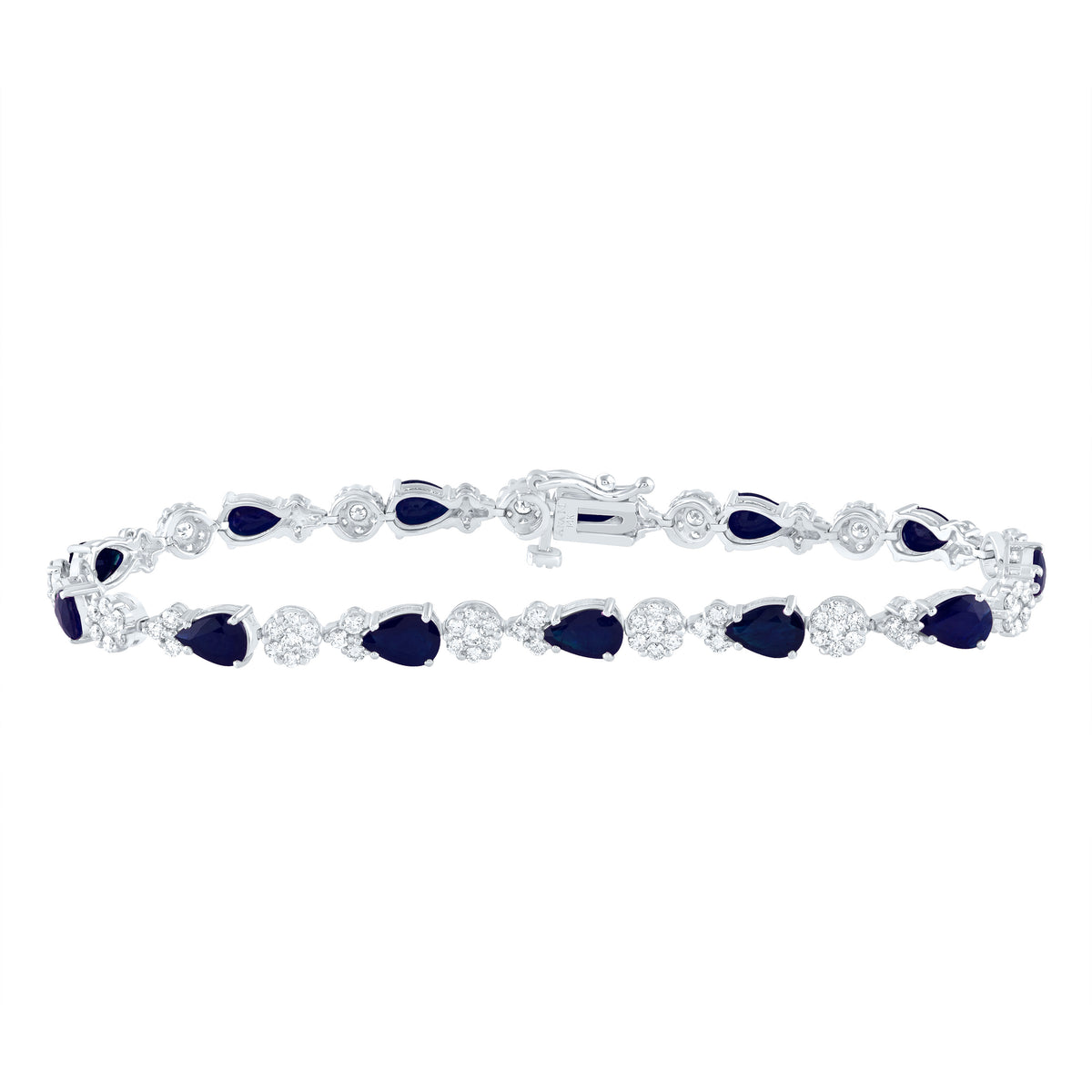 1 5/8CTW-DIA ANA M 5 7/8CTW PS-BS NAT GEM FASHION FLOWER BRACELET (7 INCH)