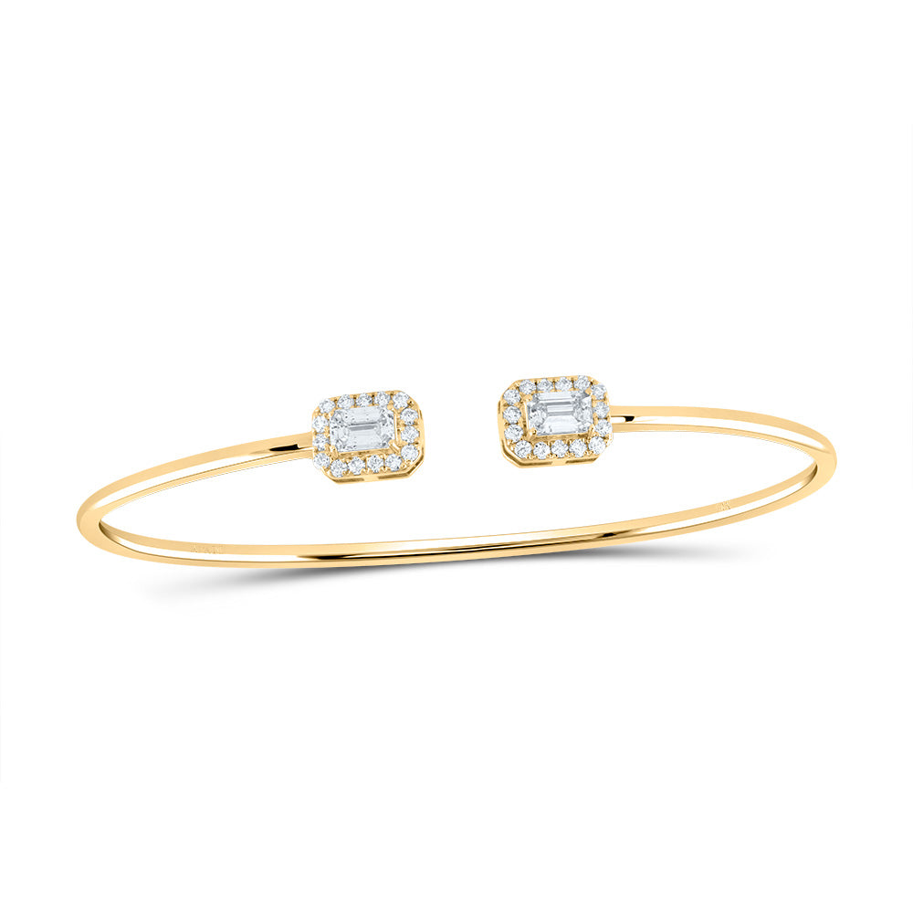 7/8CTW-DIA ANA M 1/3CT-CEM FASHION BANGLE