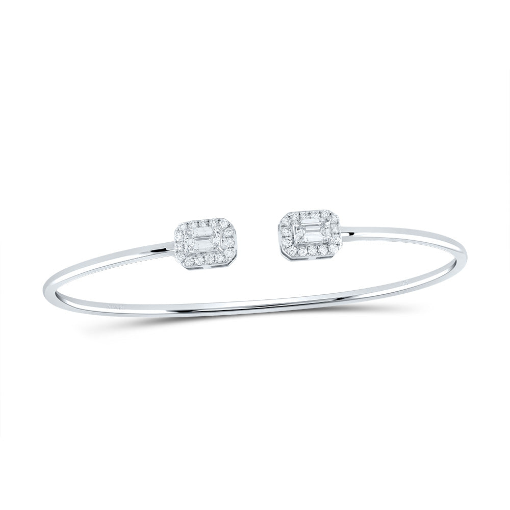 7/8CTW-DIA ANA M 1/3CT-CEM FASHION BANGLE
