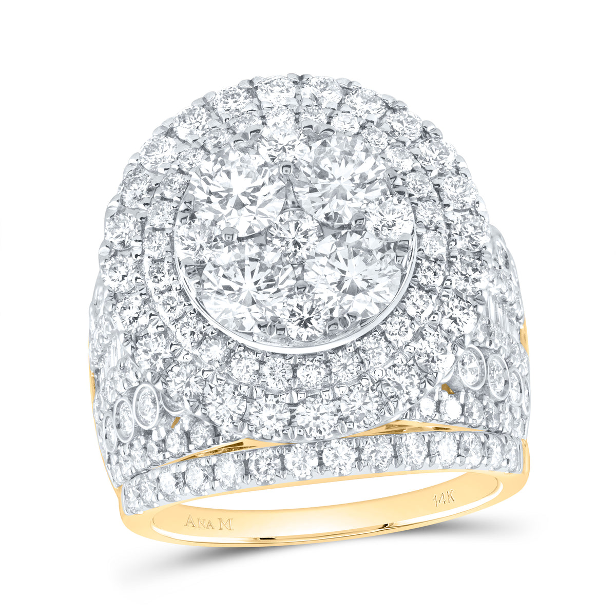 4 3/4CTW-DIA ANA M ROUND SINGLE HALO BRIDAL SET