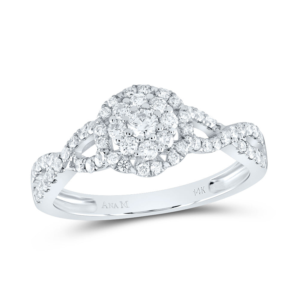 1/2 CTW-DIA ANA M FASHION FLOWER BRIDAL RING