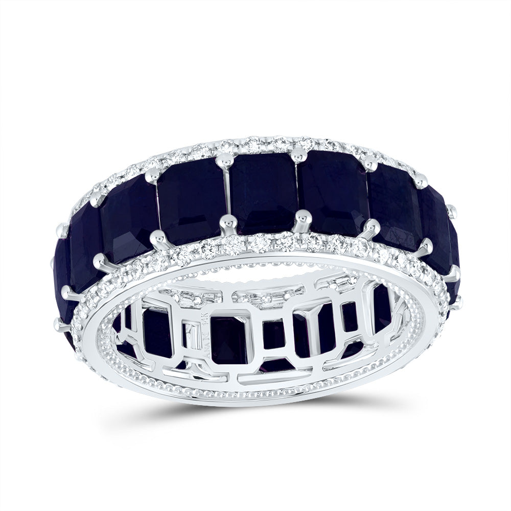 5/8 CTW-DIA ANA M 9 1/3CTW-OC-BS NAT GEM BAND