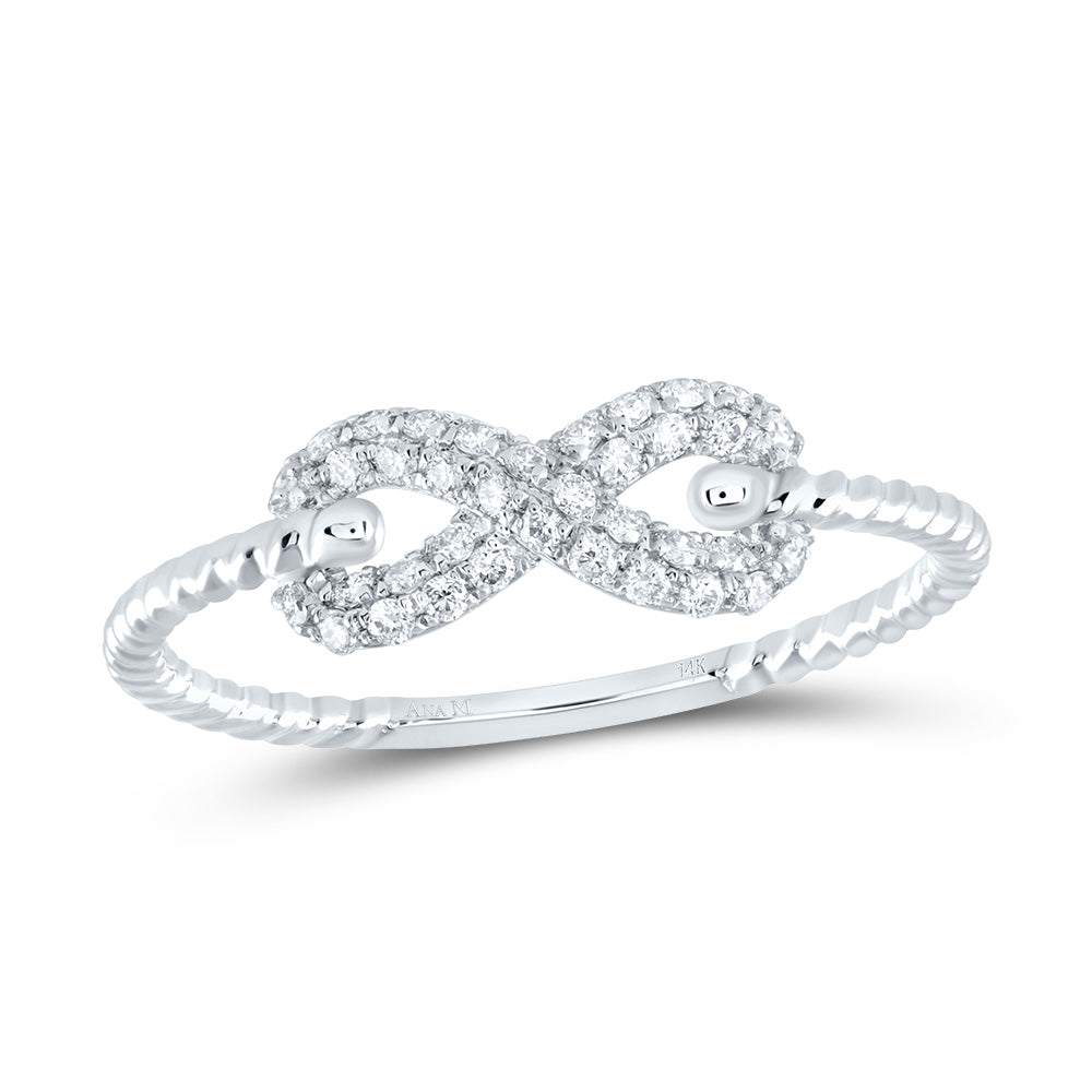 1/5CTW-DIA ANA M FASHION INFINITY RING