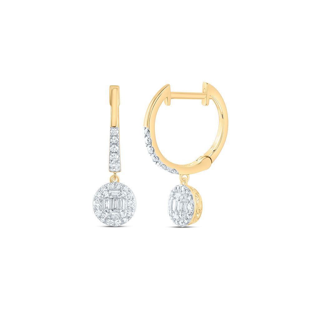 3/8CTW-DIA ANA M FASHION ROUND DANGLING EARRING