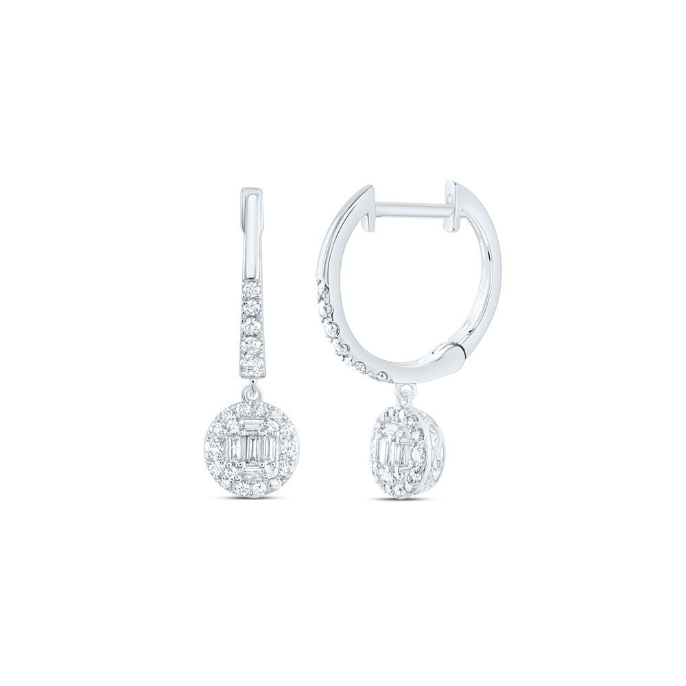 3/8CTW-DIA ANA M FASHION ROUND DANGLING EARRING