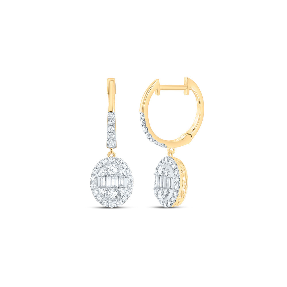 3/4CTW-DIA ANA M FASHION OVAL DANGLING EARRING