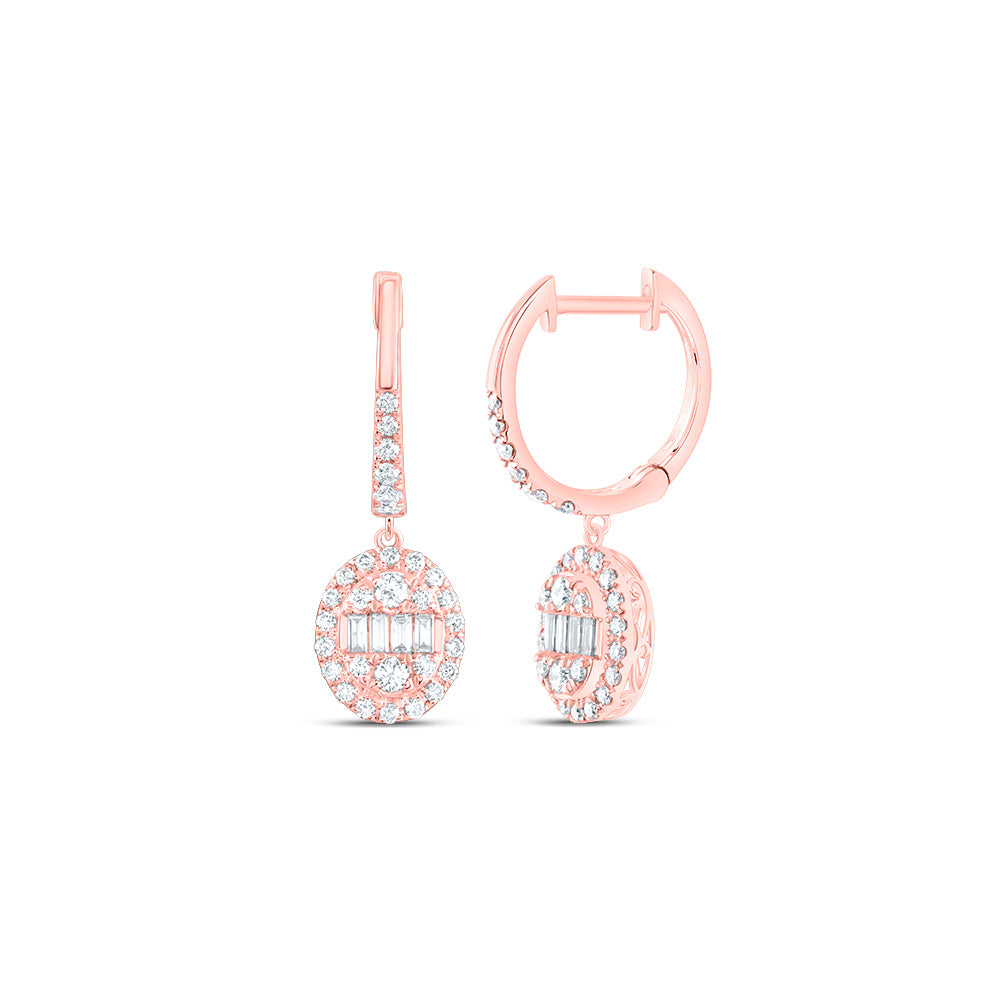 3/4CTW-DIA ANA M FASHION OVAL DANGLING EARRING