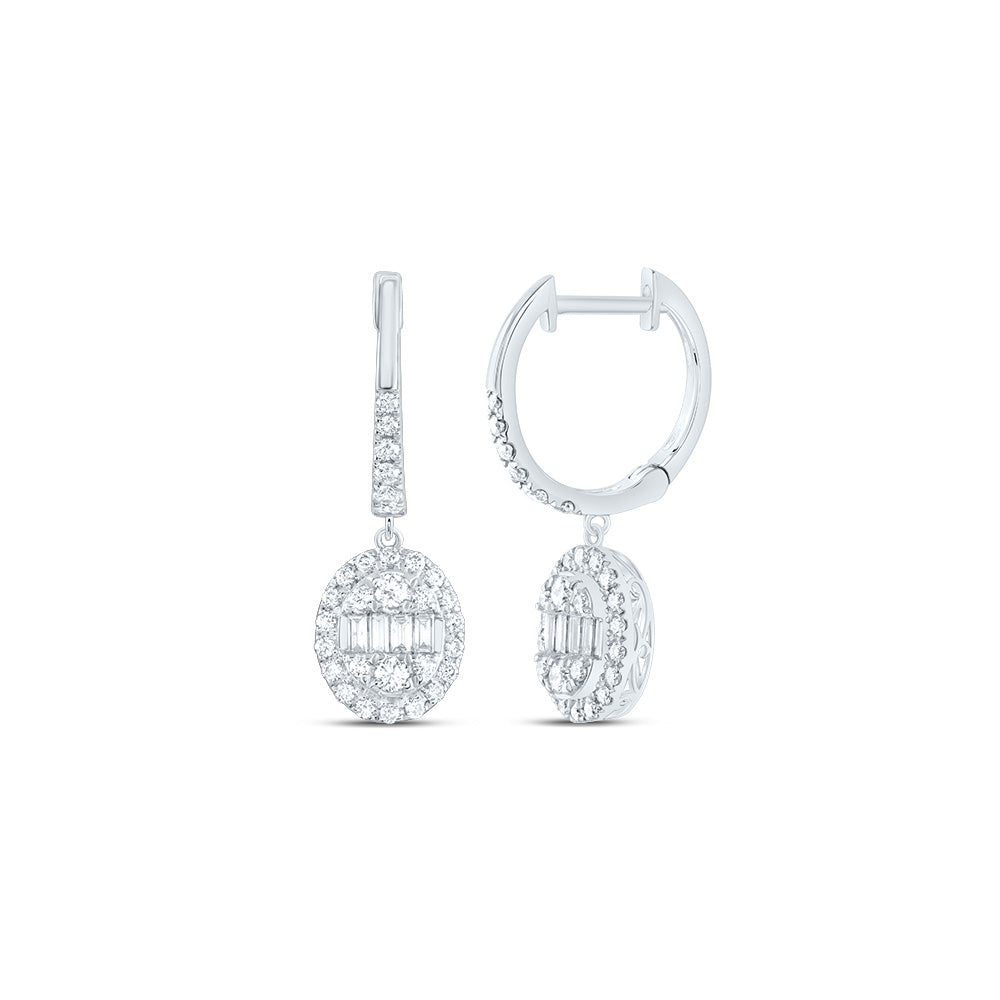 3/4CTW-DIA ANA M FASHION OVAL DANGLING EARRING