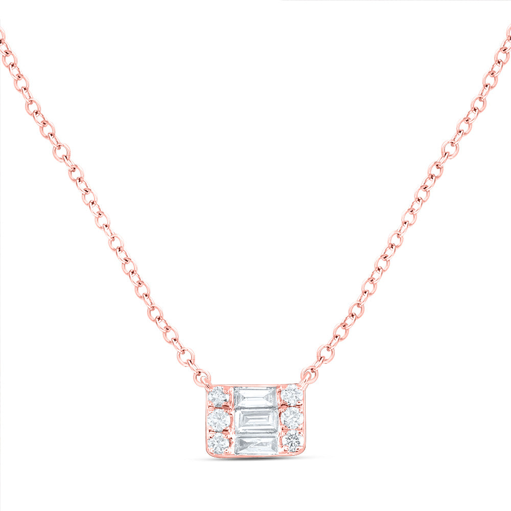 1/5CTW-DIA ANA M FASHION BAGUETTE NECKLACE (18 INCH)