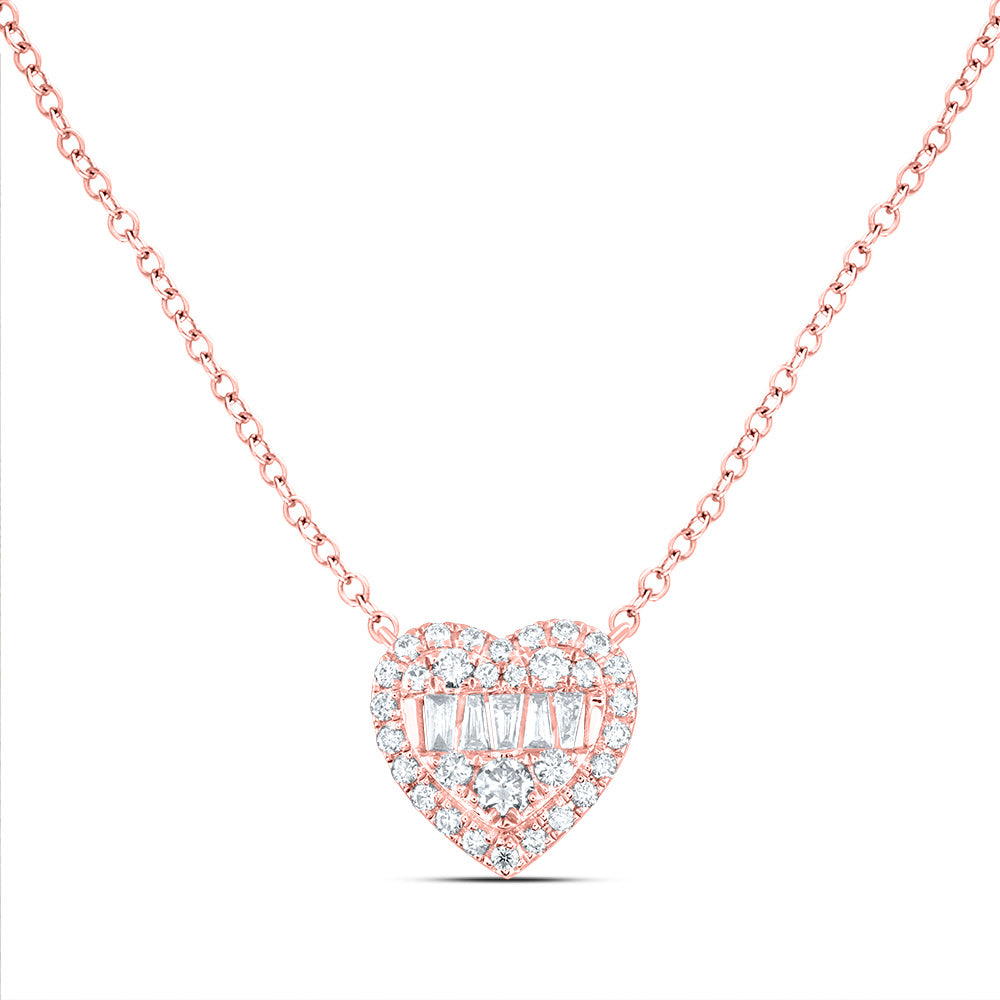 1/2 CTW-DIA ANA M FASHION HEART NECKLACE (18 INCH)