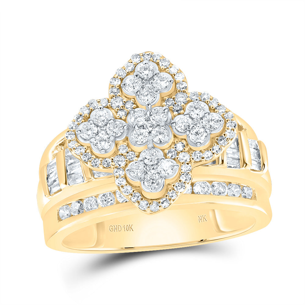 1 CTW-DIA NK FASHION CLOVER RING