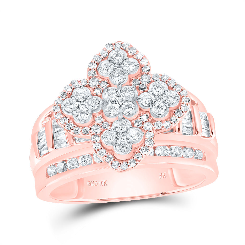 1 CTW-DIA NK FASHION CLOVER RING