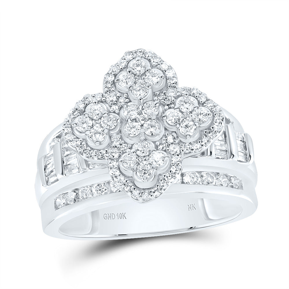 1 CTW-DIA NK FASHION CLOVER RING