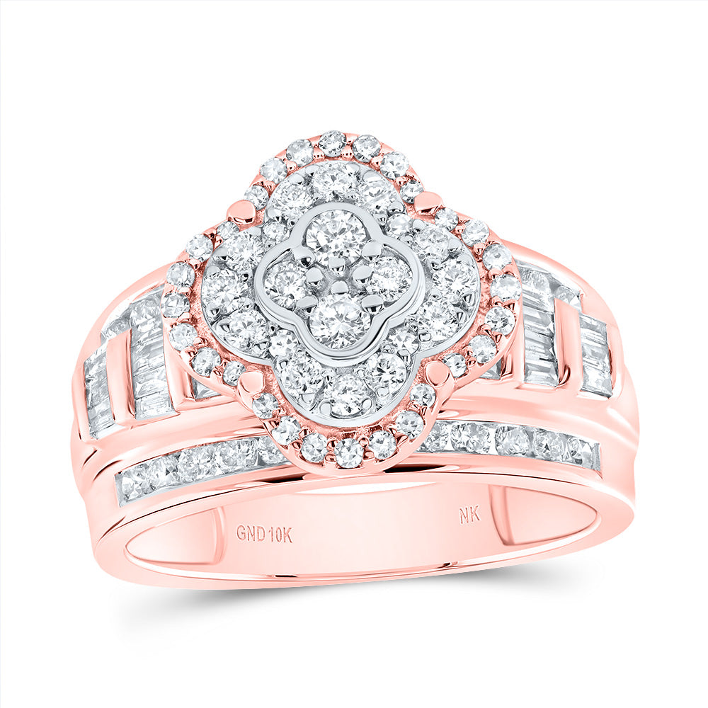 1 CTW-DIA NK FASHION CLOVER RING