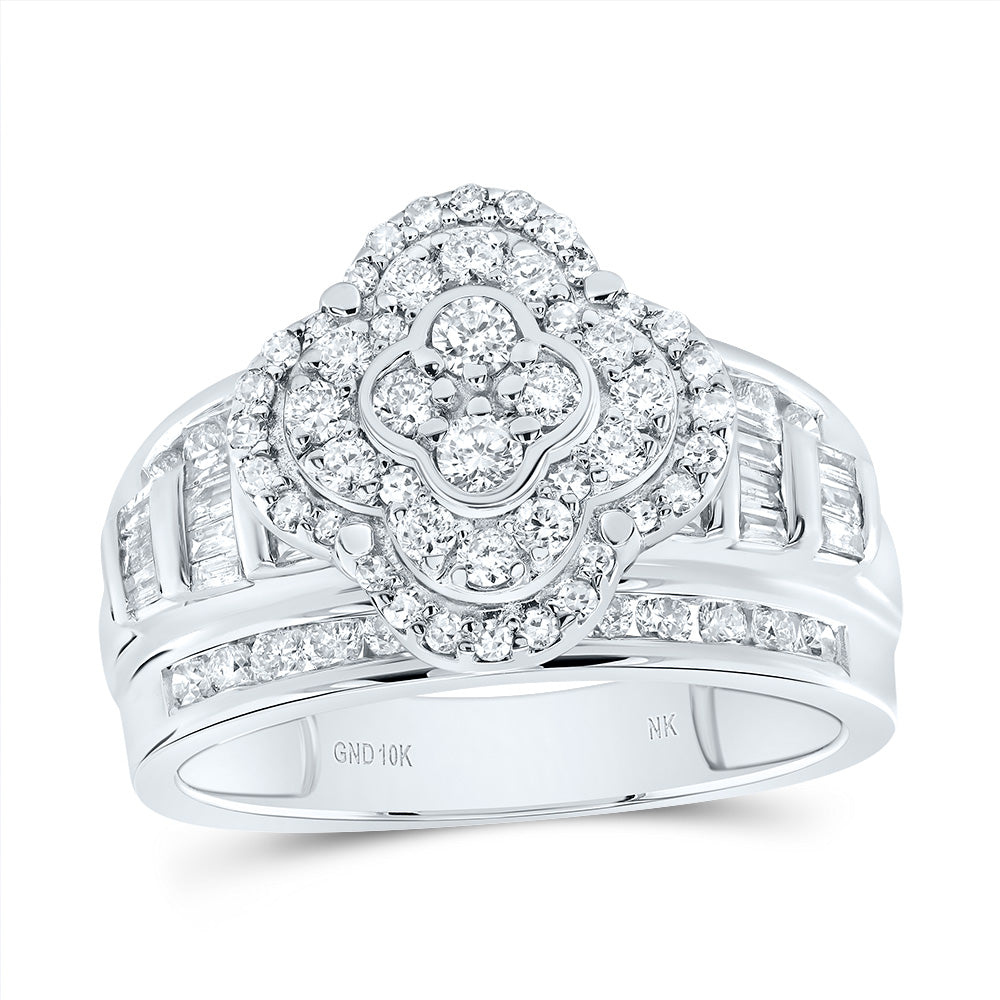 1 CTW-DIA NK FASHION CLOVER RING