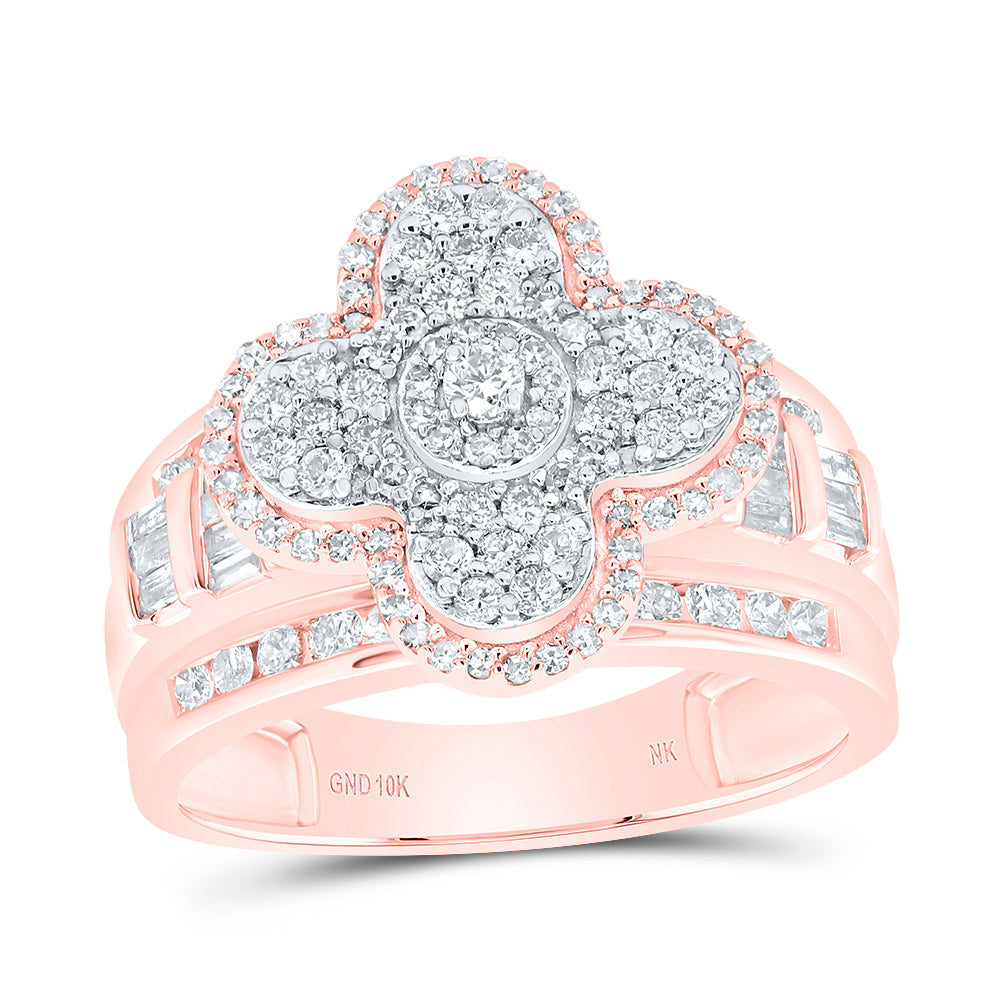 1CTW-DIA NK FASHION CLOVER RING