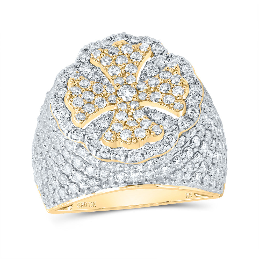 3 CTW-DIA NK FASHION CROSS RING