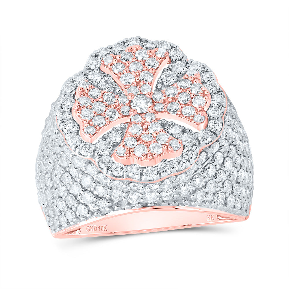 3 CTW-DIA NK FASHION CROSS RING