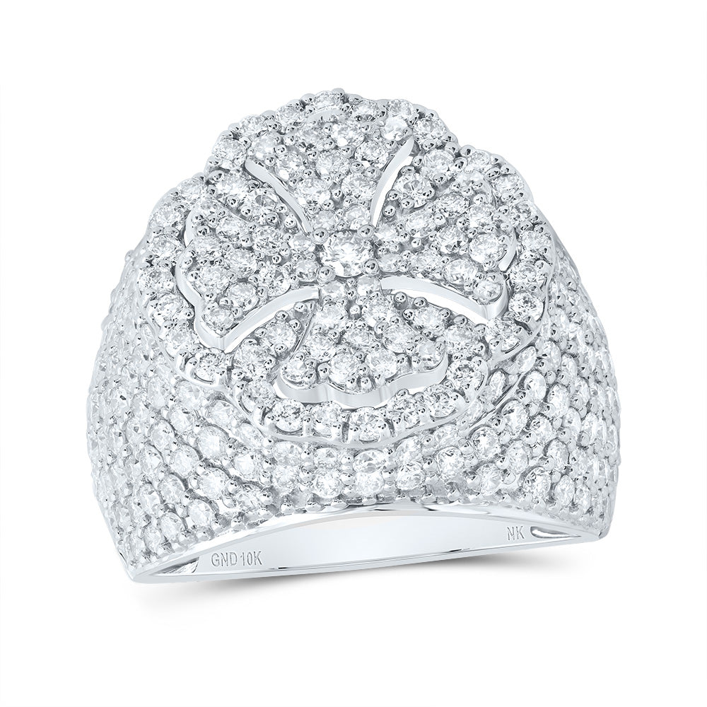 3 CTW-DIA NK FASHION CROSS RING