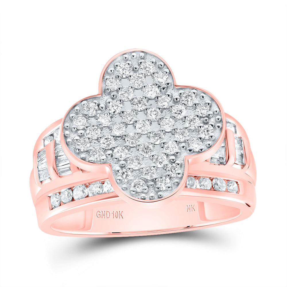 1 CTW-DIA NK FASHION CLOVER RING