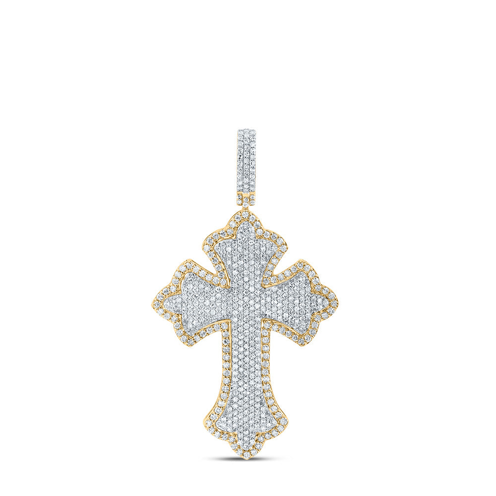 2CTW-DIA NK CROSS MENS CHARM