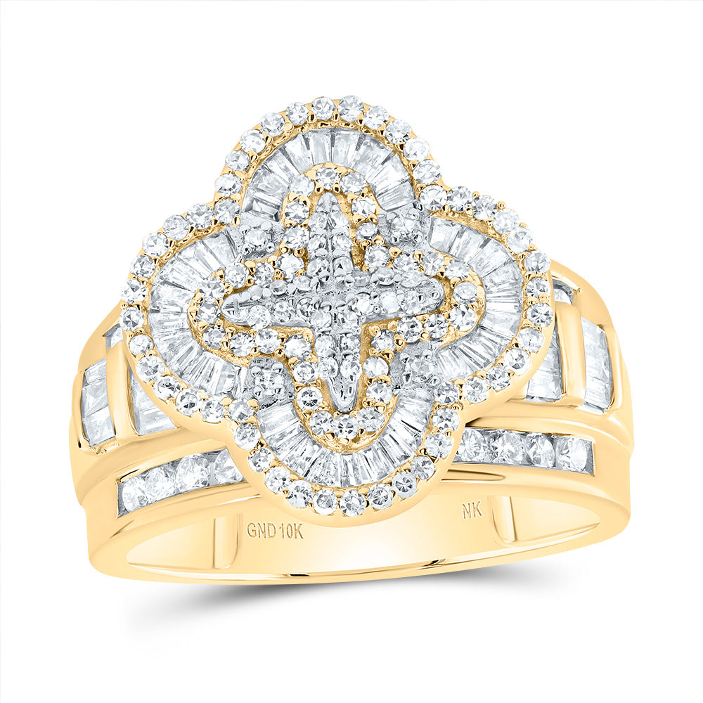 1 CTW-DIA NK FASHION CLOVER RING