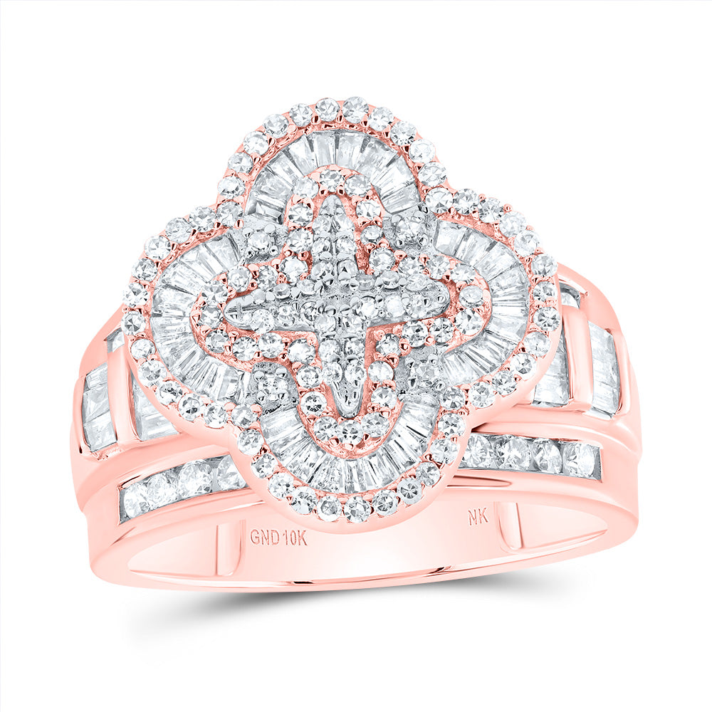 1 CTW-DIA NK FASHION CLOVER RING