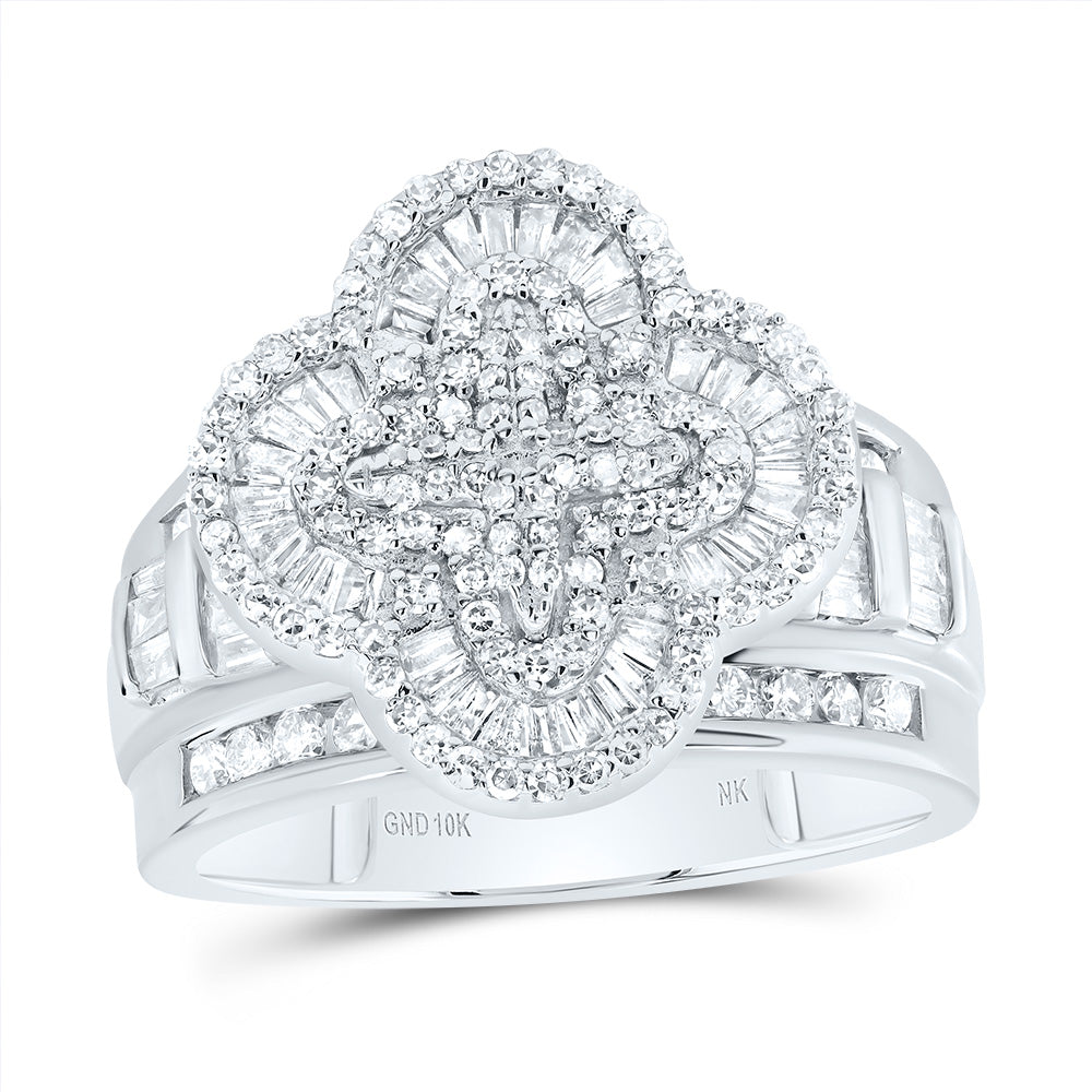 1 CTW-DIA NK FASHION CLOVER RING
