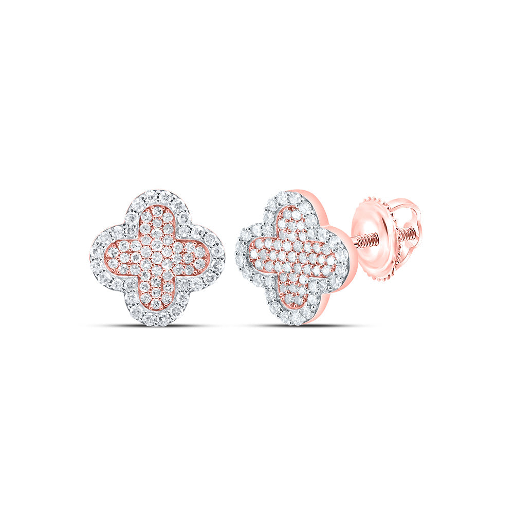 3/4CTW DIA NK CLOVER STUD EARRING