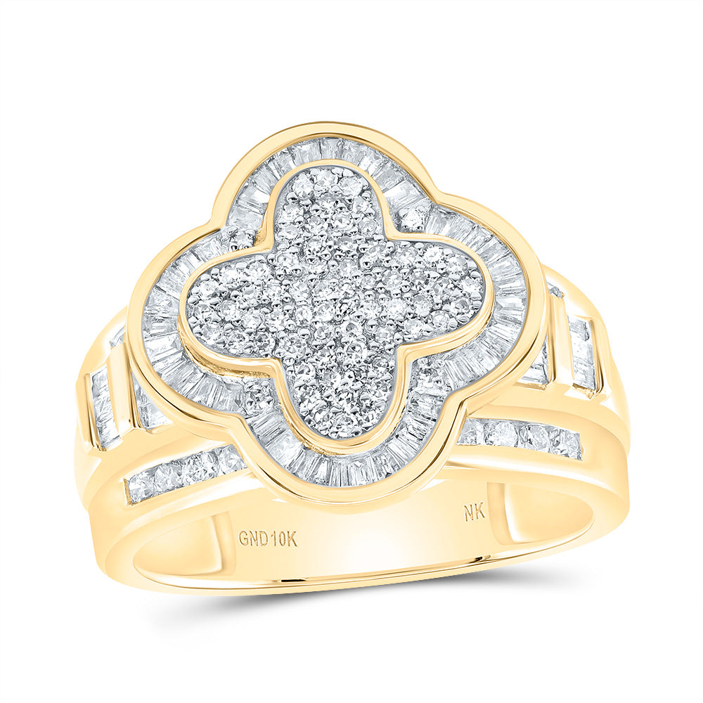 1 CTW-DIA NK FASHION CLOVER RING