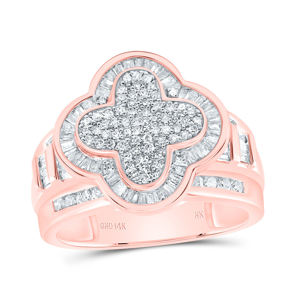 1CTW-DIA NK FASHION CLOVER RING