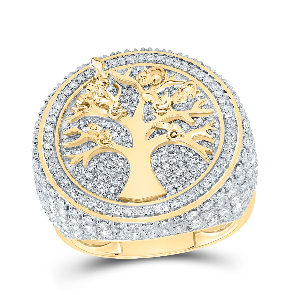 2 1/2CTW-DIA NK MONEY-TREE ROUND MEN'S RING