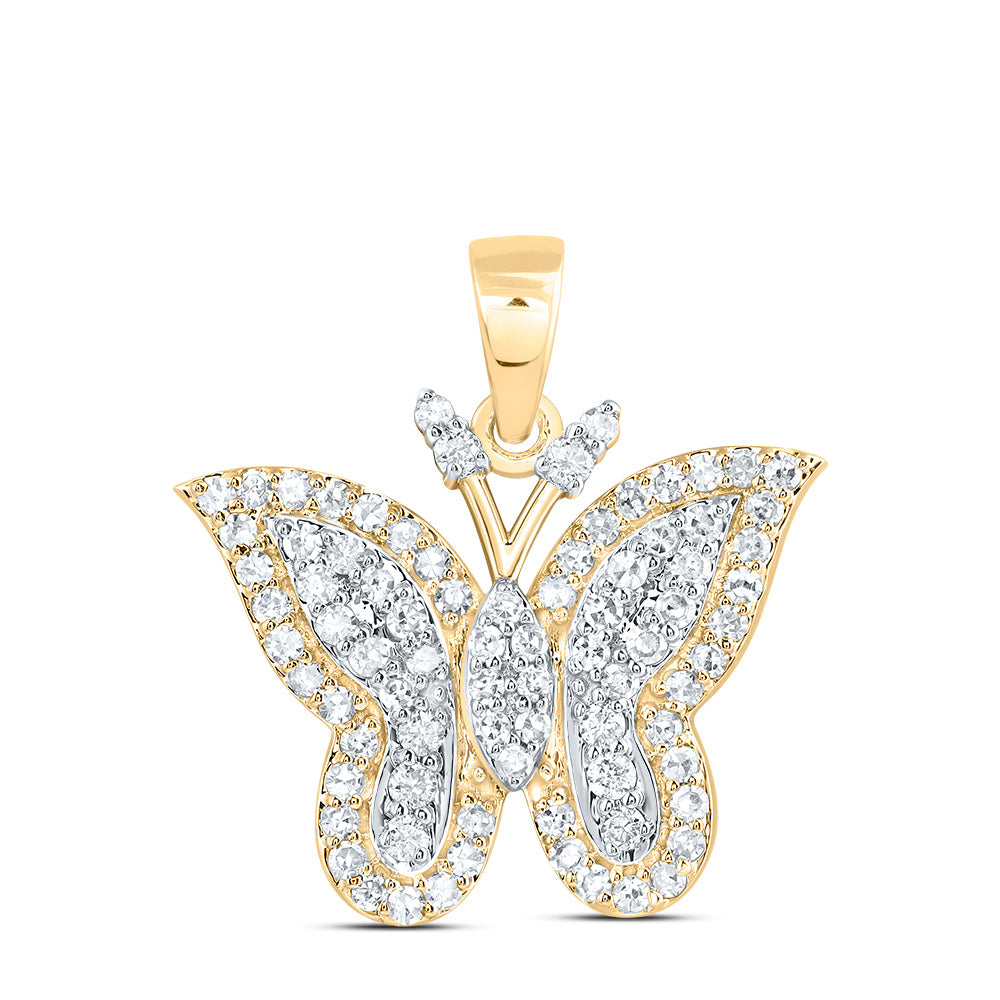 1/2CTW-DIA NK FASHION BUTTERFLY PENDANT