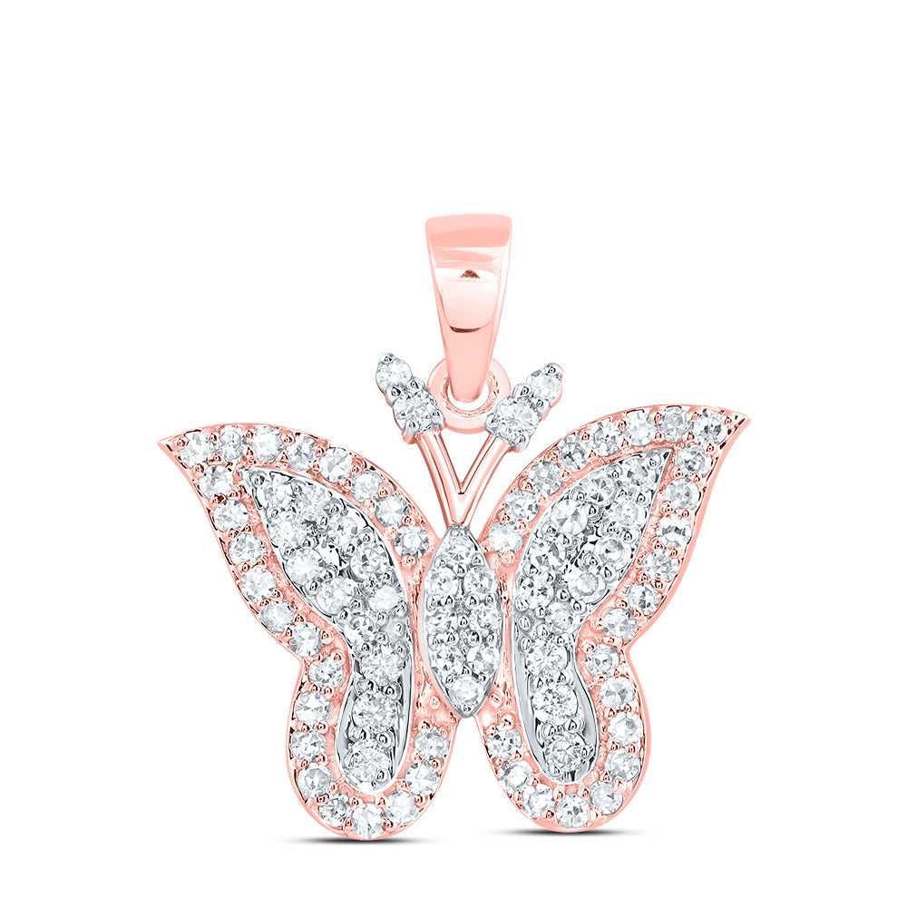 1/2CTW-DIA NK FASHION BUTTERFLY PENDANT