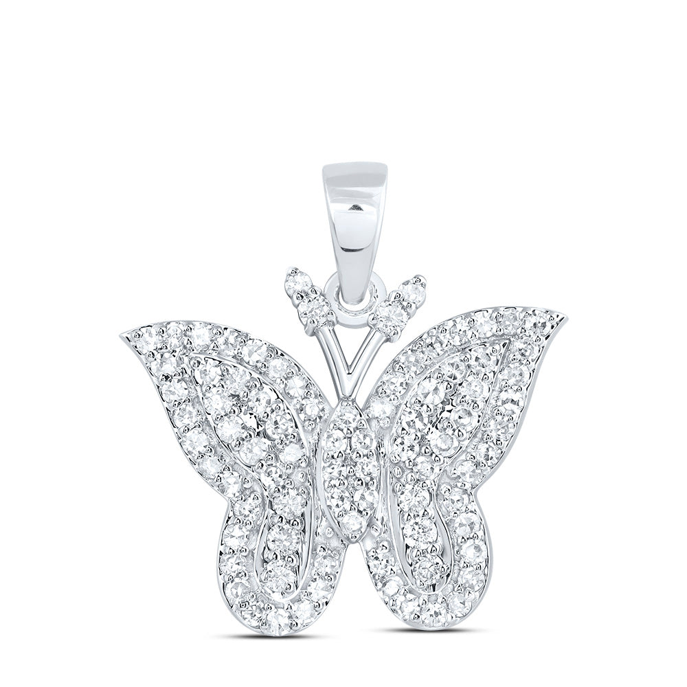 1/2CTW-DIA NK FASHION BUTTERFLY PENDANT