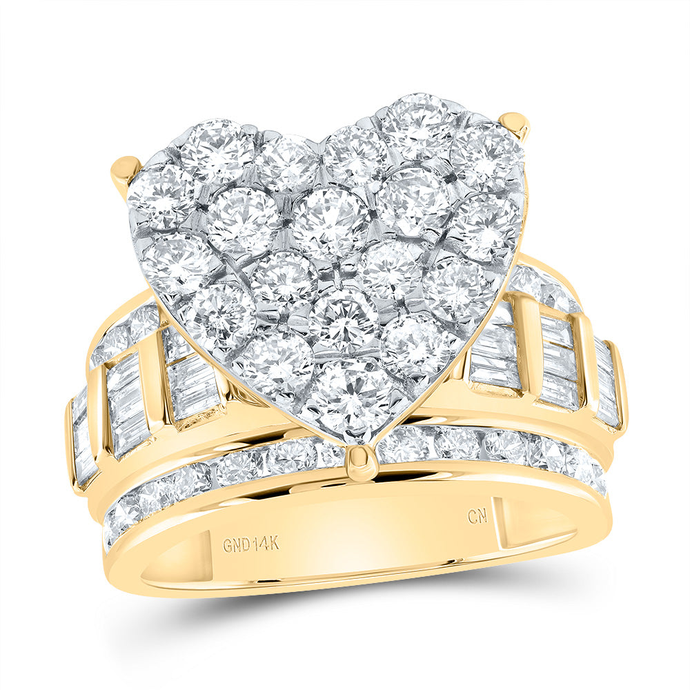 3CTW-DIA CN FASHION HEART RING