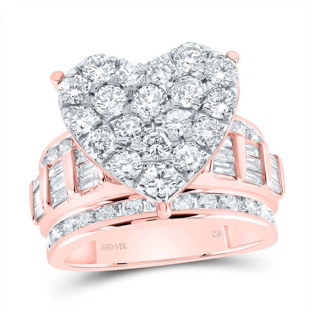 3CTW-DIA CN FASHION HEART RING