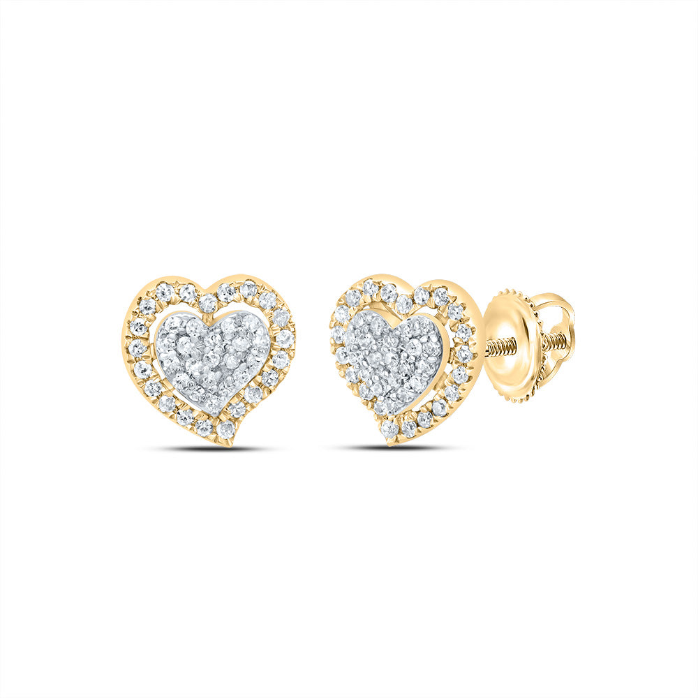 1/5CTW-DIA P1 GIFT HEART STUD EARRING