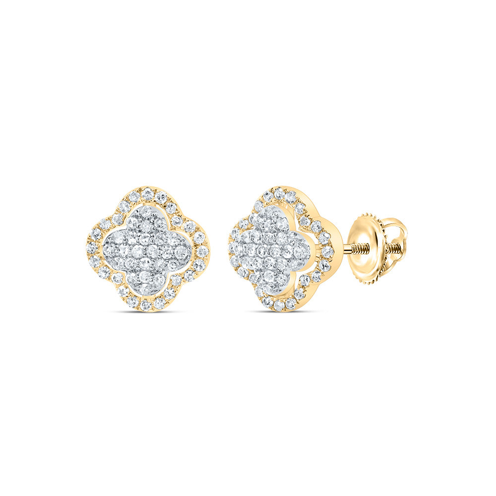 1/5CTW-DIA P1 GIFT CLOVER STUD EARRING