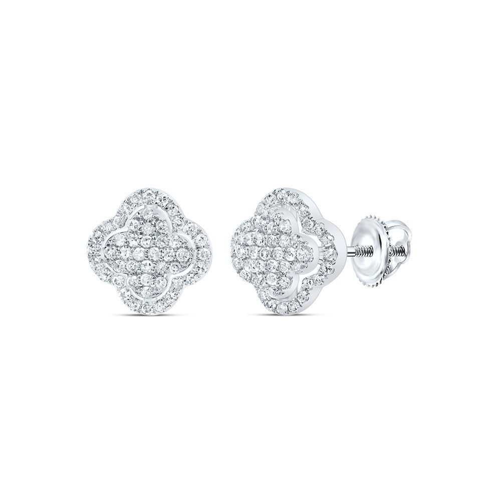 1/5CTW-DIA P1 GIFT CLOVER STUD EARRING