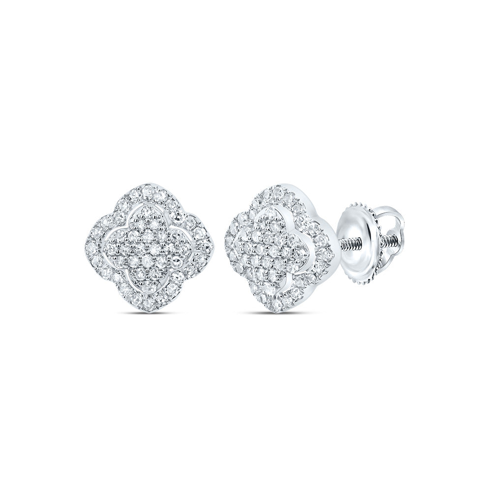 1/5CTW-DIA P1 GIFT CLOVER STUD EARRING
