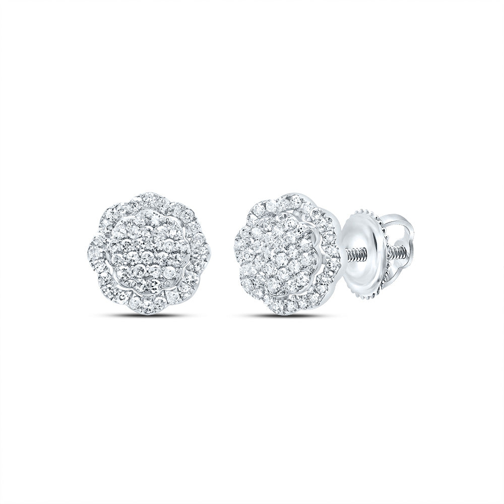 1/4CTW-DIA P1 GIFT FLOWER STUD EARRING