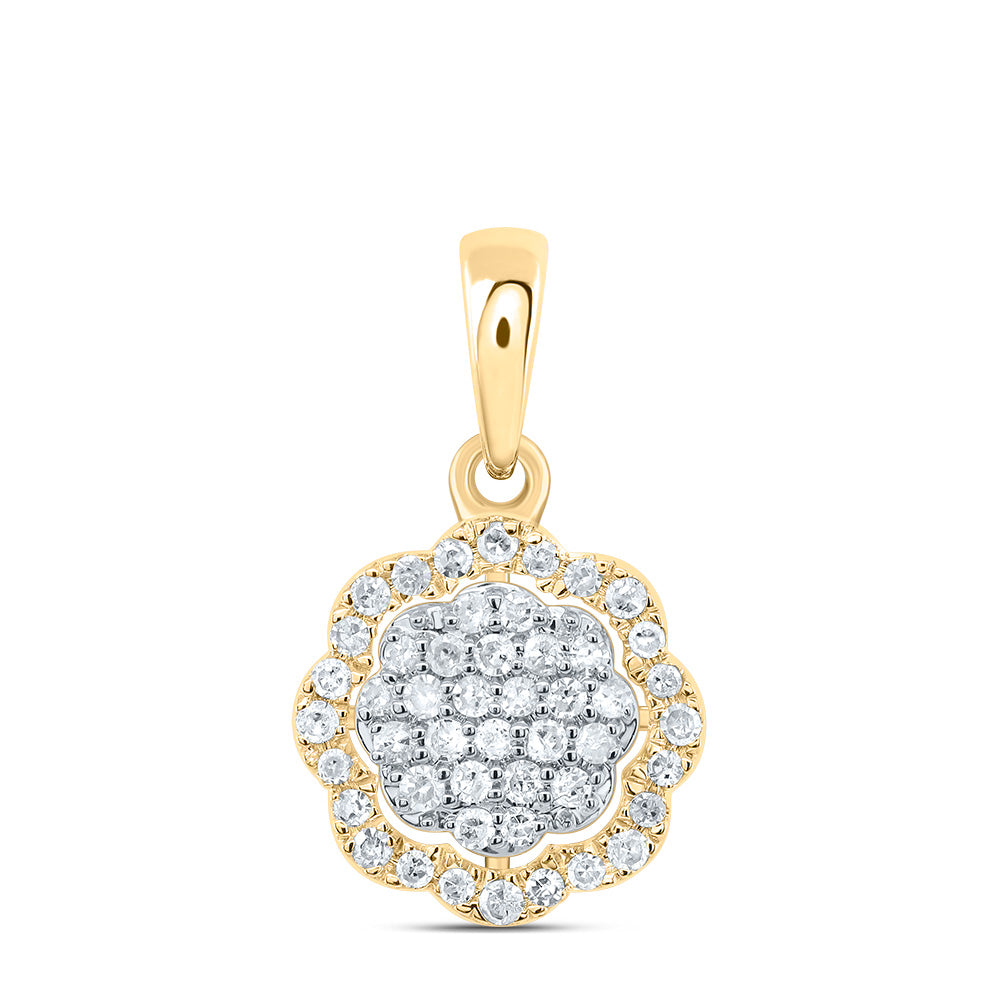 1/6CTW-DIA P1 GIFT FLOWER PENDANT