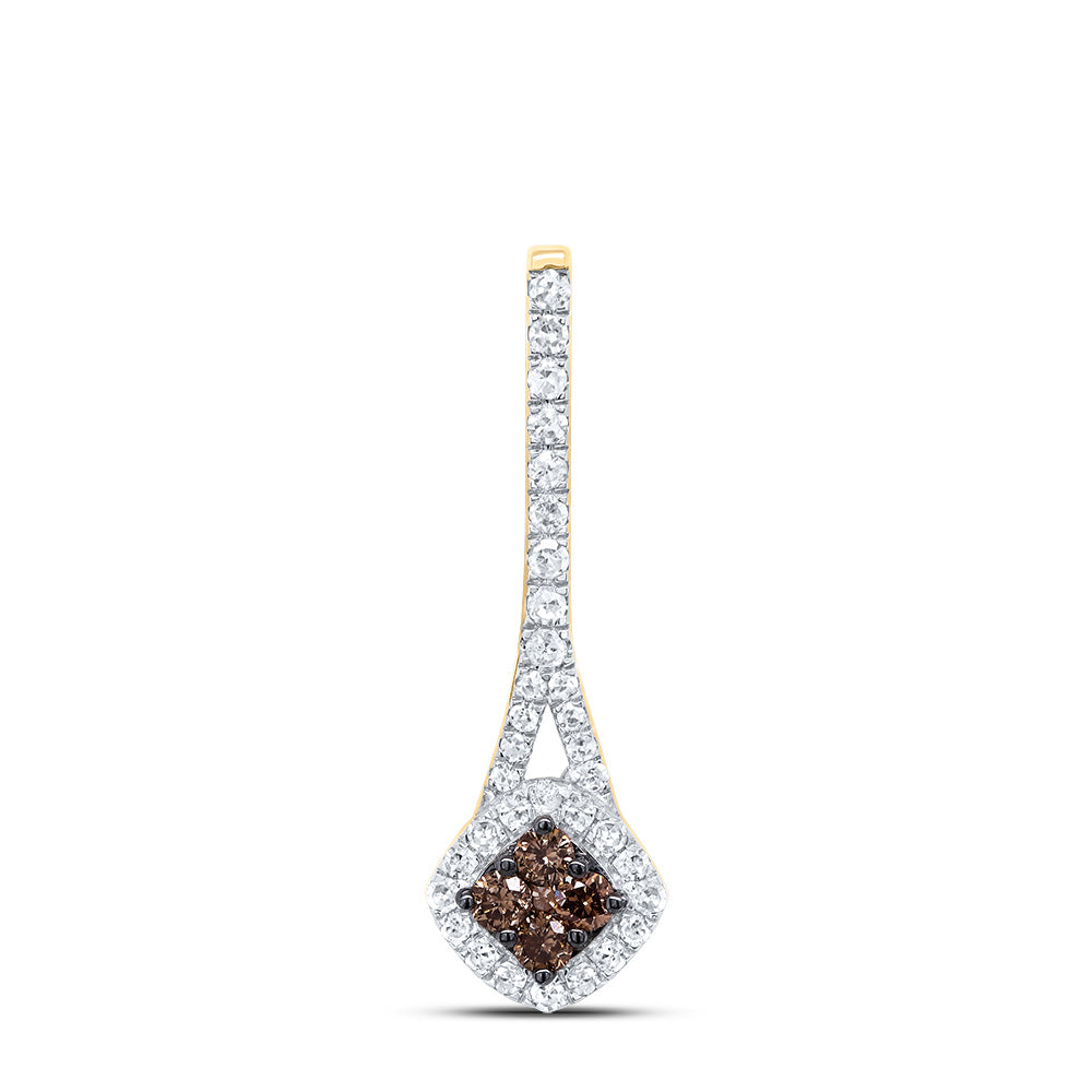 1/4CTW-DIA P1 GIFT COGNAC NATURAL DIAMOND PENDANT