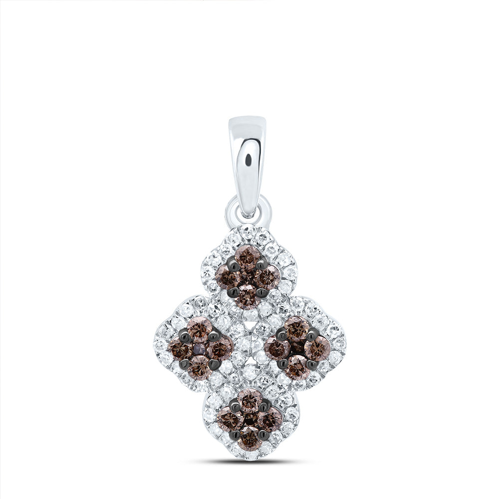 1/3CTW-DIA P1 GIFT COGNAC NATURAL DIAMOND CLOVER PENDANT