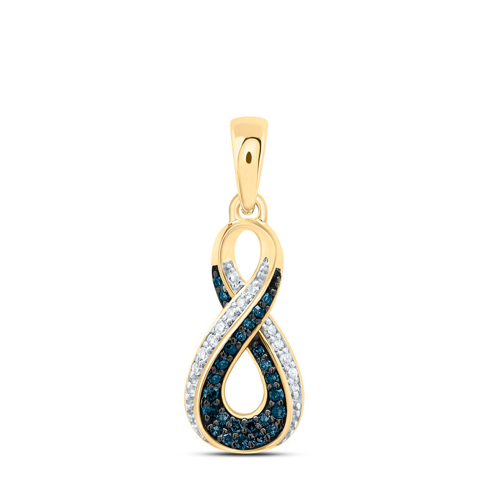 1/8CTW-DIA P1 GIFT BLUE DIAMOND INFINITY PENDANT