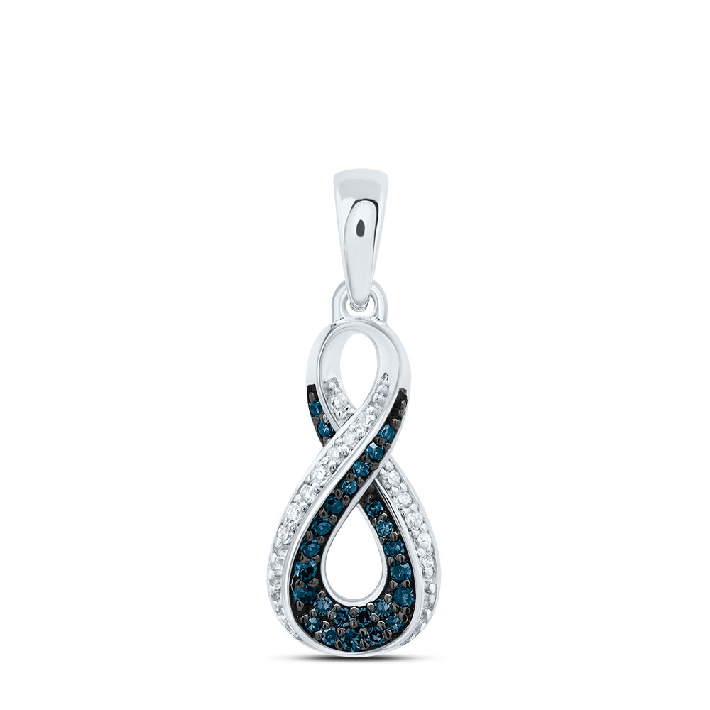 1/8CTW-DIA P1 GIFT BLUE DIAMOND INFINITY PENDANT