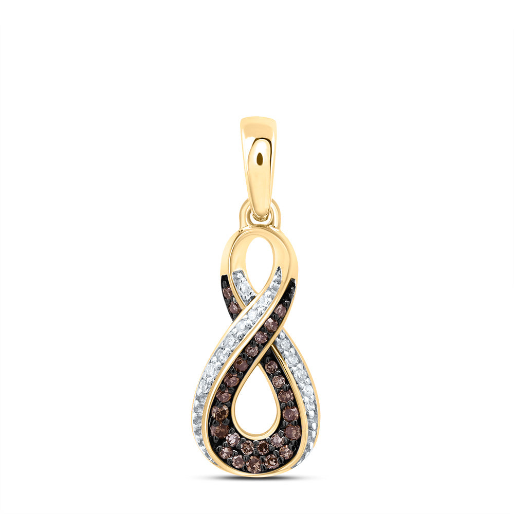 1/8CTW-DIA P1 GIFT COGNAC NATURAL DIAMOND INFINITY PENDANT