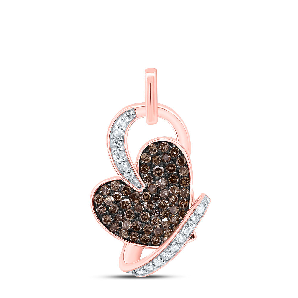 1/3CTW-DIA P1 GIFT COGNAC NATURAL DIAMOND HEART PENDANT